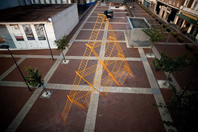 SpY Pyramid in Vitoria, Spain, street art, urban art, urban street artists, Vitoria street art, street art in Spain
