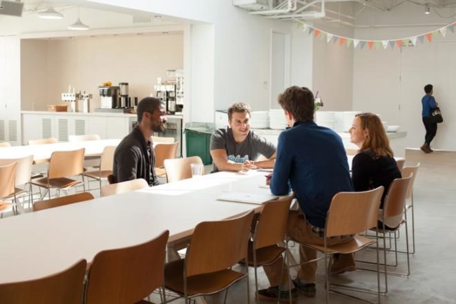 AirBnB San Francisco Headquarters, Carlos Chavarria, Leslie Williamson, open plan office space, Timothy Goodman, GSky Green Wall, Gensler, residential design theme,
