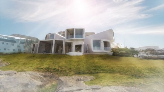Andrew Nicolle, James Moulder, shipping container home design, AC - CA container vacation home competition, Bondi Beach, freight container design, sustainable design, sustainable materials, australia