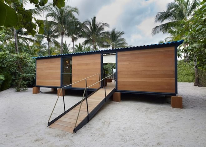 louis vuitton, charlotte perriand, modernist architecture, design miami, prefab, le corbusier, La Maison au Bord de l'Eau, iroko, okoume, the raleigh hotel, south beach