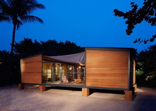 louis vuitton, charlotte perriand, modernist architecture, design miami, prefab, le corbusier, La Maison au Bord de l'Eau, iroko, okoume, the raleigh hotel, south beach