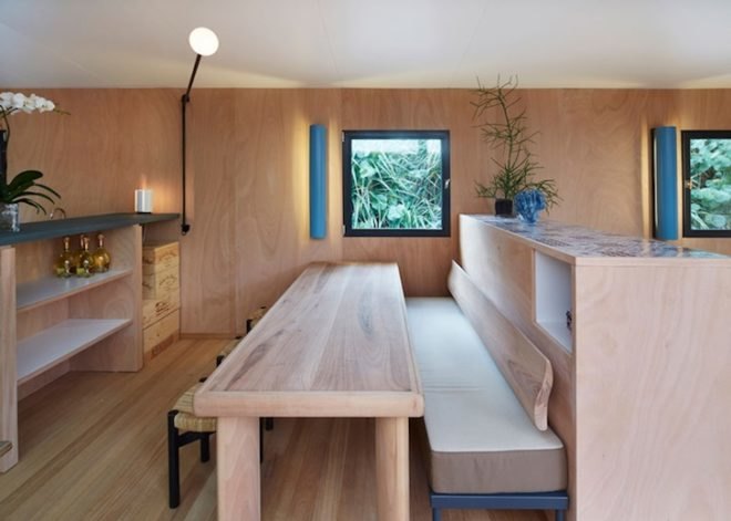 louis vuitton, charlotte perriand, modernist architecture, design miami, prefab, le corbusier, La Maison au Bord de l'Eau, iroko, okoume, the raleigh hotel, south beach