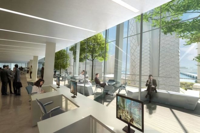 Yongsan International Business district architecture, Harmony Tower in Seoul, tower inspired by YunDeung, tower shaped like traditional Korean paper lanterns, vertical winter gardens, natural ventilation for offices, views over the Han River, Studio Daniel Libeskind,