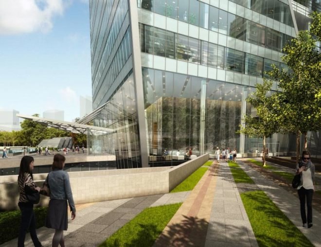Yongsan International Business district architecture, Harmony Tower in Seoul, tower inspired by YunDeung, tower shaped like traditional Korean paper lanterns, vertical winter gardens, natural ventilation for offices, views over the Han River, Studio Daniel Libeskind,