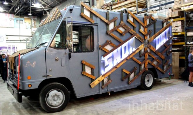 snow day, snow day truck, nyc food trucks, food trucks, green food trucks, drive change, situ, situ studio, at risk youth, nyc foodies, maple syrup, social justice, jordyn lexton, brooklyn navy yard, recycled design, eco design, sustainable design, reclaimed wood, mobile food truck