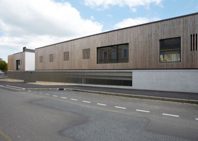 Topos Architecture, Mayenne, France, timber building materials, douglas fir, sustainble building materials, High Energy Performance, Certivéa certified buildings
