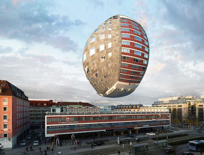 Víctor Enrich, NH Deutscher Kaiser hotel, NHDK, 88 different variations on one building, 3D manipulation of a 2D photograph, digital visualization, Munich architecture, 88 keys on a piano