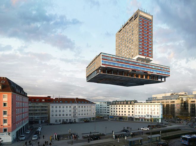 Víctor Enrich, NH Deutscher Kaiser hotel, NHDK, 88 different variations on one building, 3D manipulation of a 2D photograph, digital visualization, Munich architecture, 88 keys on a piano,