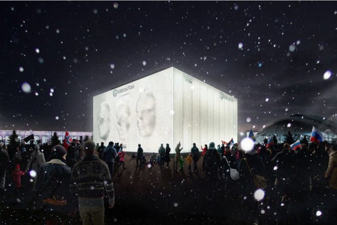 Asif Khan, Megaface, Sochi Olympics, Russia, 3D portraits, LED lights, MegaFon, Art, energy efficiency,