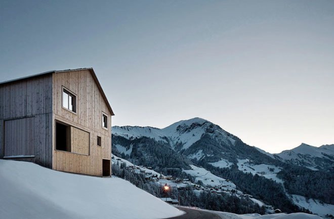 green design, eco design, sustainable design, Bernardo Bader Architects, Glatthorn, Zaferhorn, Haus Fontanella, wooden house, geothermic well, sustainable pine, sustainable wood