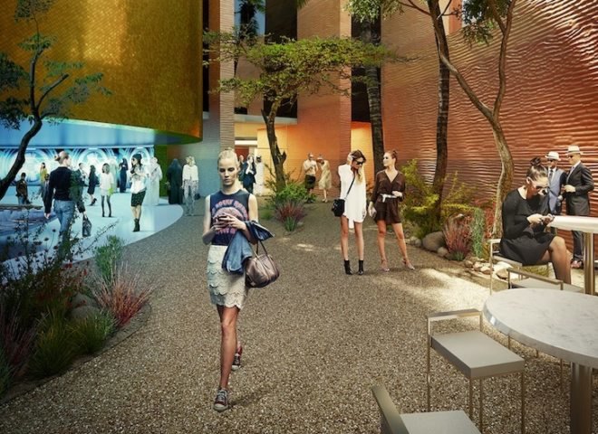 foster + partners, UAE pavilion, 2015 milan expo, LEED Platinum, photovoltaic cells, irrigation aqueduct, Emirati food, sustainable development, sand dunes