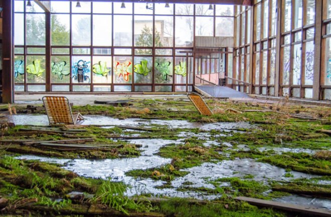 green design, eco design, sustainable design, Grossinger's Catskil Resort Hotel, Abandoned hotels New York, Gothamist, Pablo Maurer, Liberty New York, urban exploration