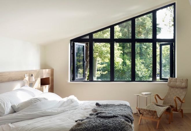 jerry tate architects, edwardian house renovation, hollin house, modern addition to historic home, daylighting, wood panel cladding, triple-pane windows, Hajom windows, energy efficient heating system, underfloor heating, monitoring energy consumption