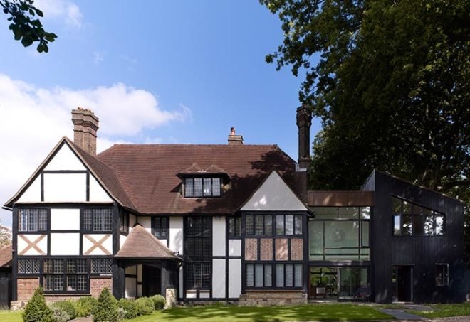 jerry tate architects, edwardian house renovation, hollin house, modern addition to historic home, daylighting, wood panel cladding, triple-pane windows, Hajom windows, energy efficient heating system, underfloor heating, monitoring energy consumption