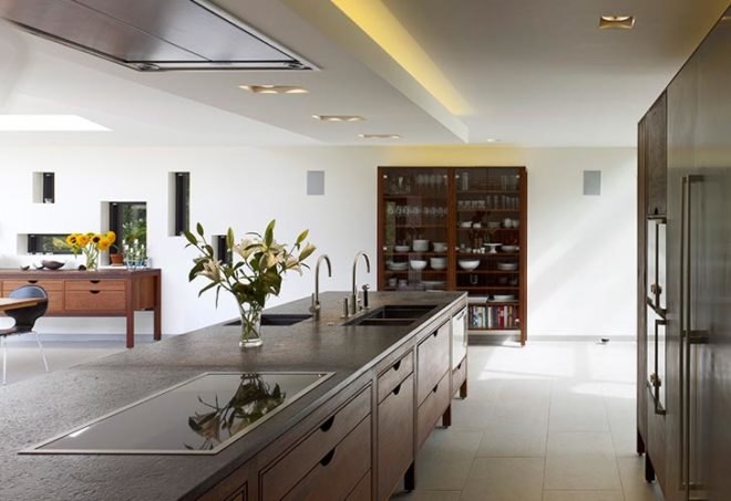 jerry tate architects, edwardian house renovation, hollin house, modern addition to historic home, daylighting, wood panel cladding, triple-pane windows, Hajom windows, energy efficient heating system, underfloor heating, monitoring energy consumption