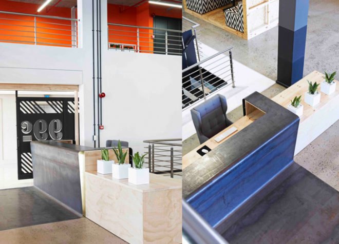 green design, eco design, sustainable design, Inhouse Brand Architects, 99c, openplan office, cargotecture, recycled shipping container, shipping container waiting room