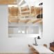 case house, Jun Igarashi Architects, loft house, open floor plan, japanese architecture, cuboid architecture, full height wall partitions, green wall, wooden loft, sapporo, mezzanine