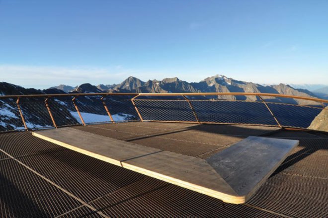 green design, eco design, sustainable design, LAAC Architekten, Stubai Glacier, Top of Tyrol, Glacier overlook, observation deck, Austrian Alps