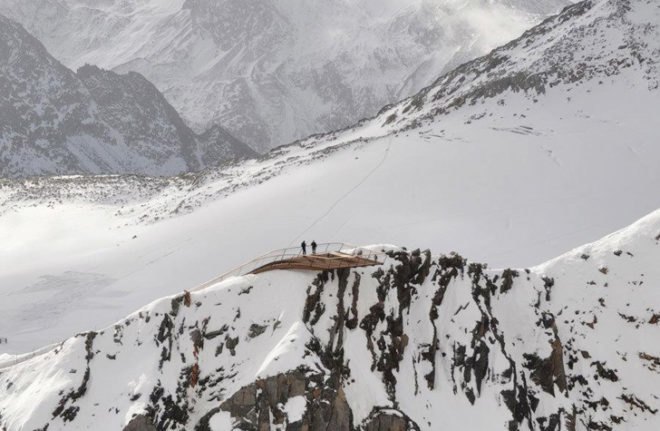 green design, eco design, sustainable design, LAAC Architekten, Stubai Glacier, Top of Tyrol, Glacier overlook, observation deck, Austrian Alps