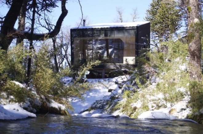 MCD arquitectos, winter cabin In Malacahuello, Araucanía Region, small homes, architecture, architecture in chile, rustic architecture, forest homes, wood cabins, chilean architects,