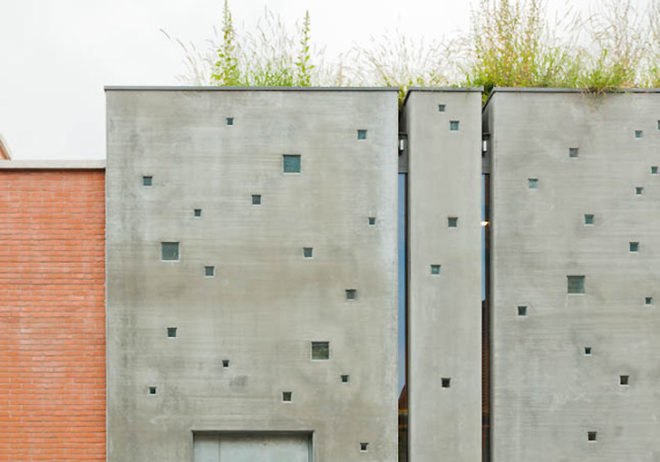 Giuseppe Tortato, Giuseppe Tortato Morimondo 23, Milan architecture, Milan architects, green renovation, old factory renovation, concrete facades, minimalist architecture