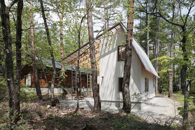 green design, eco design, sustainable design, Villa in Habuka, Naka architects, transparent roof, sliding glass walls, geothermal heat