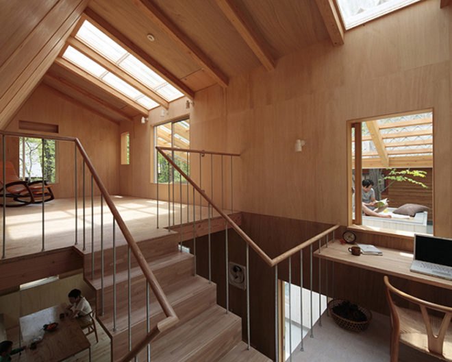 green design, eco design, sustainable design, Villa in Habuka, Naka architects, transparent roof, sliding glass walls, geothermal heat