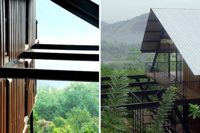 Narein Perera, Elevated Bungalow Mathugama, Sri Lanka, on stilts, elevated refuge, fast growing bamboo, local timber, Architecture, Daylighting, Sustainable Building