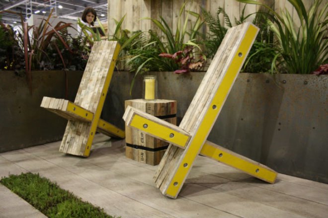 Pallet Furniture, Gas & Air Studios, shipping pallet, shipping pallet furniture, pallet coffee table, pallet table, guy burnett