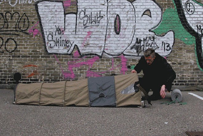 Ragnhild Lübbert Terpling, Tent-Backpack Hybrid, Urban Rough Sleepers, nomadic lifestyle, homeless people shelter, camping gear, Disaster-proof design, social design, Eco Travel,