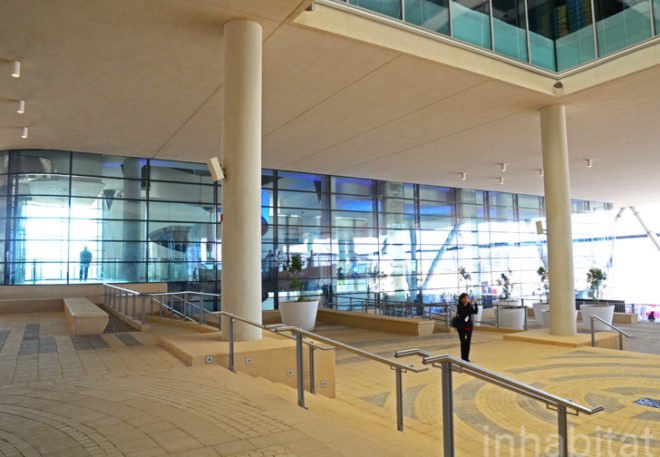 Siemens, Masdar City, LEED Platinum, Estidama, Sheppard Robson, green design, clean tech, energy efficiency, greenest office building in the Middle East, green buildings Middle East, Masdar, Abu Dhabi, green design, sustainable design, parametric analysis, external shading, fin shades, Middle East architecture, sustainability in the Middle East, Masdar buildings, new Masdar buildings, Masdar City partners
