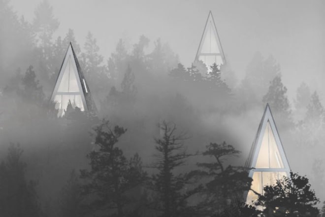 Single Pole House, Konrad Wójcik, a-frame, cabin, minimal footprint, eco cabin, eco retreat,