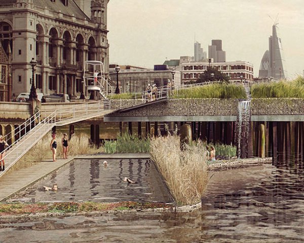 Studio Octopi, Swimming in the River Thames, London, floating pool, clean river, London As It Could Be Now, Thames Baths Project, Architecture, gallery, London, Water Issues