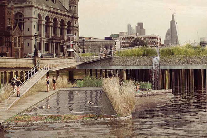 Studio Octopi, Swimming in the River Thames, London, floating pool, clean river, London As It Could Be Now, Thames Baths Project, Architecture, gallery, London, Water Issues