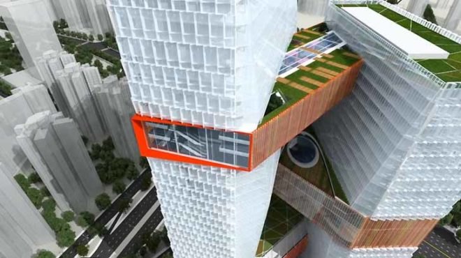 NBBJ architecture, NBBJ Shenzhen, NBBJ Tencent, Tencent Corporate Headquarters, Tencent Shenzhen, Shenzhen architecture, China architecture, skyscraper design, office towers Shenzhen, office towers, HQ towers, sustainable skyscraper, carbon emission cut