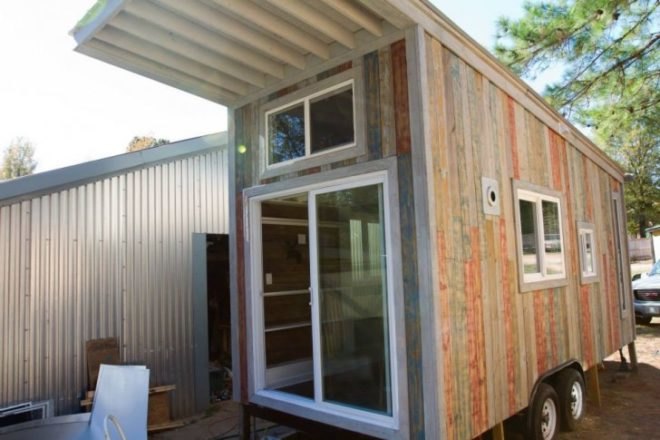 The Wedgie, Tiny Happy Homes, tiny homes, architecture, reclaimed wood, sustainable building, sustainable building materials, the wedgie retirement house, tiny home architecture