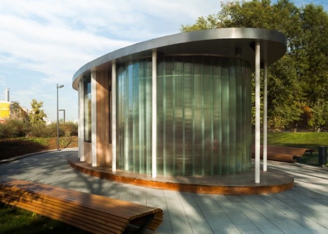 wowhaus, urban park, muzeon park, urban design, Krymskaya, Moskva River, vernissage, glass pavilion, moscow park, public space, cycle path,