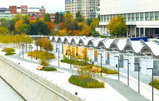 wowhaus, urban park, muzeon park, urban design, Krymskaya, Moskva River, vernissage, glass pavilion, moscow park, public space, cycle path,
