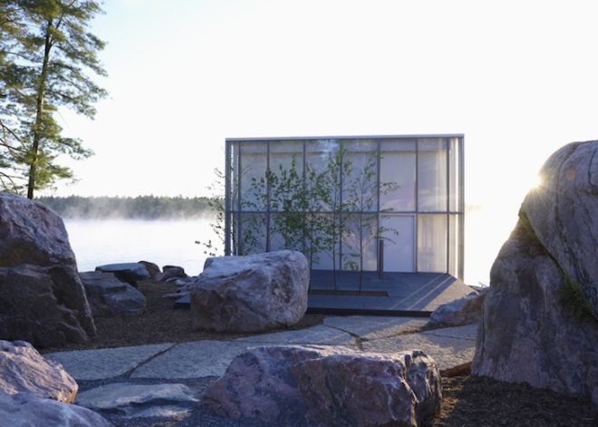 gh3 architects, photographer's studio, north light, artist's studio, north facing window, canadian shield, granite plinth, starphire glass, cradle to cradle, deep water source cooling, stony lake, ontario