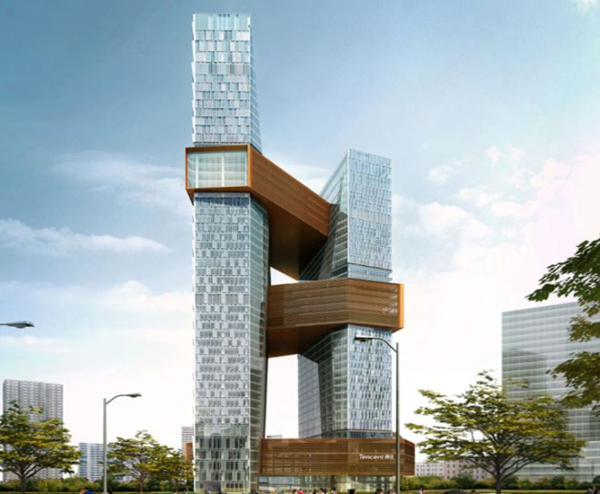 NBBJ architecture, NBBJ Shenzhen, NBBJ Tencent, Tencent Corporate Headquarters, Tencent Shenzhen, Shenzhen architecture, China architecture, skyscraper design, office towers Shenzhen, office towers, HQ towers, sustainable skyscraper, carbon emission cut