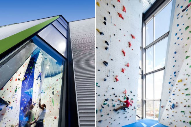 Allez Up Climbing Gym, Smith Vigeant Architectes, allez up, montreal, climbing gym, adaptive reuse, sugar refinery, brownfield redevelopment