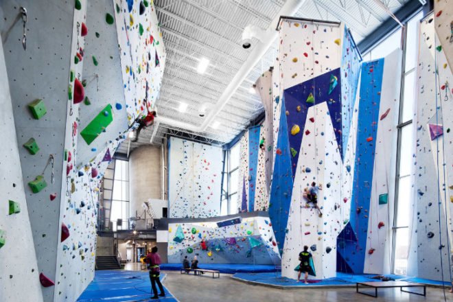 Allez Up Climbing Gym, Smith Vigeant Architectes, allez up, montreal, climbing gym, adaptive reuse, sugar refinery, brownfield redevelopment