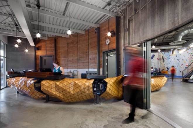 Allez Up Climbing Gym, Smith Vigeant Architectes, allez up, montreal, climbing gym, adaptive reuse, sugar refinery, brownfield redevelopment