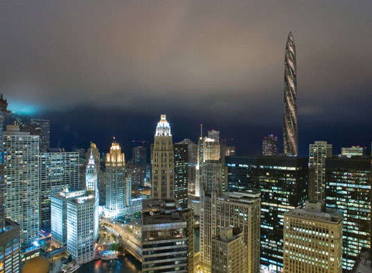 Calatrava Chicago Spire, Chicago tower, spiraling tower chicago, Atlas Apartment Holdings, building developers Chicago, Shelbourne Development Group, financial crisis Chicago, tower bankruptcy, US tallest buildings, tallest towers, world tallest buildings