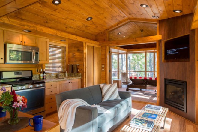 green design, eco design, sustainable design, Canoe Bay ESCAPE, eco conscious Cabin, Tiny Living, Cabin RV, Frank Lloyd Wright