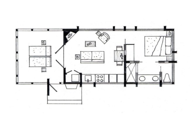 green design, eco design, sustainable design, Canoe Bay ESCAPE, eco conscious Cabin, Tiny Living, Cabin RV, Frank Lloyd Wright