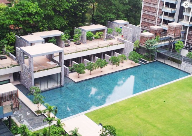 WOHA Architects, woha goodwood residences, singapore woha, singapore architecture, asian traditional textiles, green buildings, green architecture, green facades, natural lighting, treehouse design