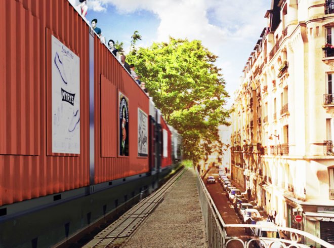 La Petite Ceinture market, traveling markets, train market Paris, Paris infrastructure, Paris abandoned railway, green transportation, green markets, railway reuse, railway infrastructure, M.ART Opengap Competition
