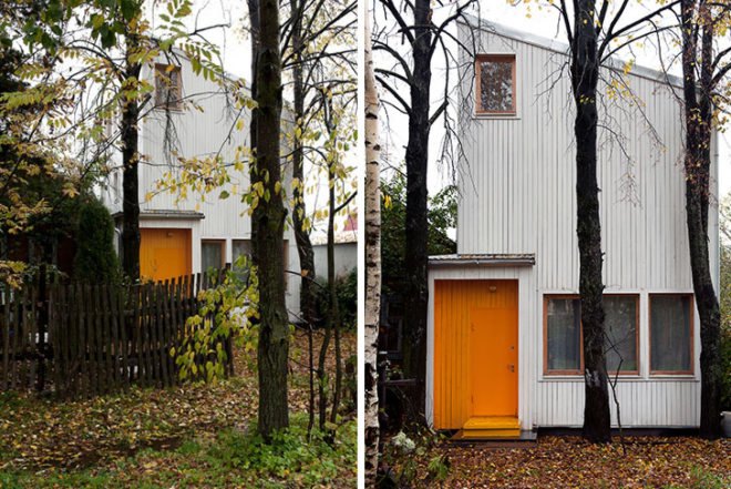 Le Atelier, simple, tiny home, Moscow, Russia, yelow door, tangerine paint, simple design, Architecture, Tiny Homes, Daylighting