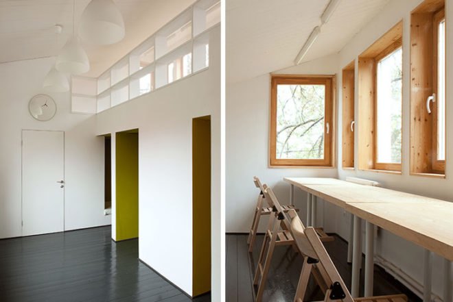 Le Atelier, simple, tiny home, Moscow, Russia, yelow door, tangerine paint, simple design, Architecture, Tiny Homes, Daylighting